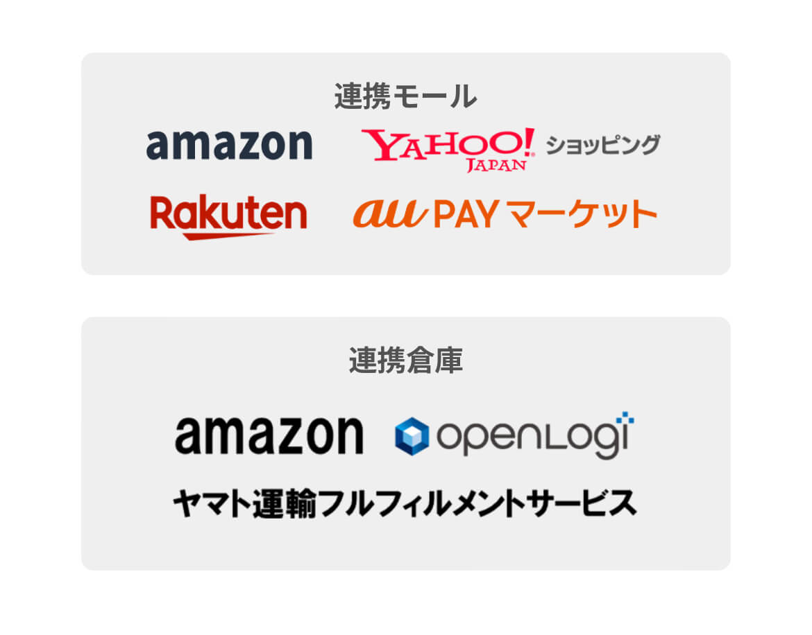 クロスマの連携モールと連携倉庫一覧