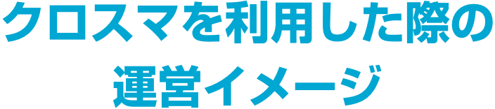 クロスマを利用した際の店舗運営イメージ